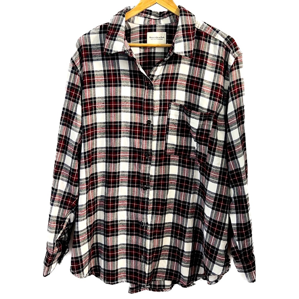 Abercrombie & Fitch Soft A&F Collection Oversized Flannel, XL